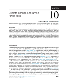 Climate Change and Urban Forest Soils [Chapter