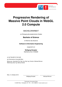 Progressive Rendering of Massive Point Clouds in Webgl 2.0 Compute