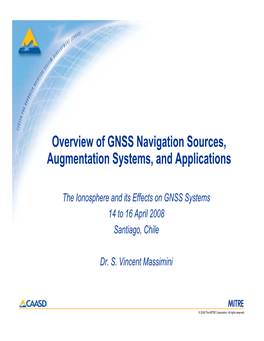 Overview of GNSS Navigation Sources, Augmentation Systems, and Applications