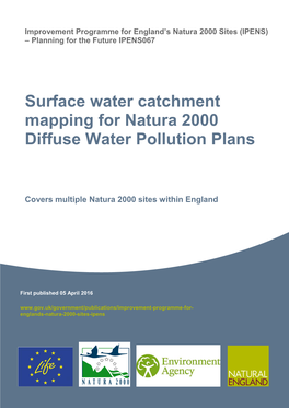 Surface Water Catchment Mapping for Natura 2000 Diffuse Water Pollution Plans