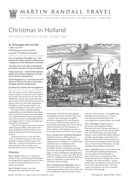 Christmas in Holland Art and Architecture of the Golden Age
