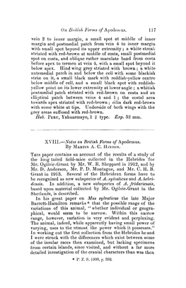 On British Z~Brms of Apodemus. 117 Vein 2 to Inner Margin, a Small Spot