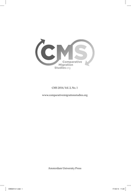 Amsterdam University Press CMS 2014, Vol. 2, No. 1 Www