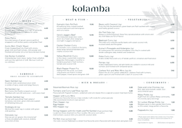 Kolamba Main Menu with Descriptions A4 Double Sided.Indd