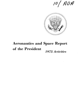 Aeronautics and Space Report of the President