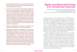 Digital Recording of Performing Arts: Formats and Conversion