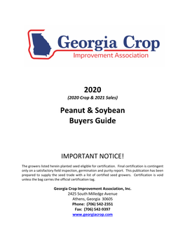 2020 Peanut & Soybean Buyers Guide