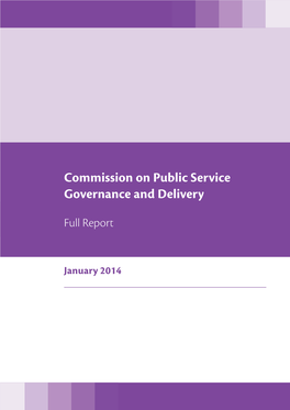 Commission on Public Service Governance and Delivery: Full Report