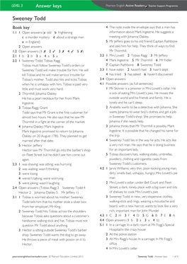 Sweeney Todd Book Key 4 the Note Inside the Envelope Says That a Man Has 1.1 1 Open Answers (A Old B Frightening Information About Mark Ingestrie