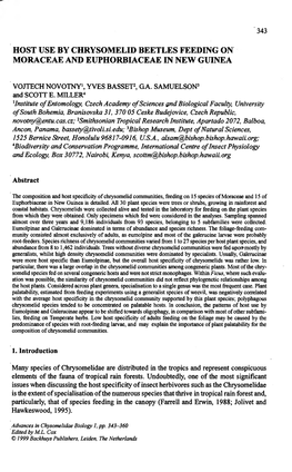 Host Use by Chrysomelid Beetles Feeding on Moraceae and Euphorbiaceae in New Guinea