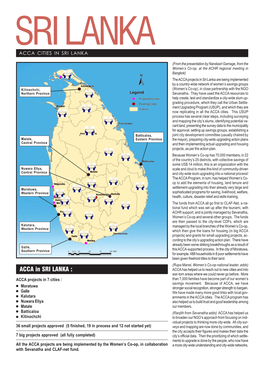 Sri Lanka Acca Cities in Sri Lanka