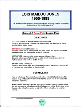 Lois Mailou Jones 1905-1 998