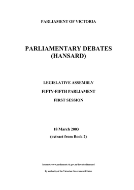 Parliamentary Debates (Hansard)