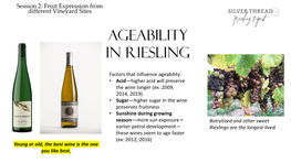 Ageability in Riesling