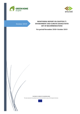 October 2019 ENVIRONMENT and CLIMATE CHANGE with SET of RECOMMENDATIONS