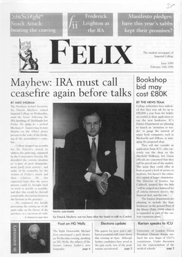 Felix Issue 1045, 1996