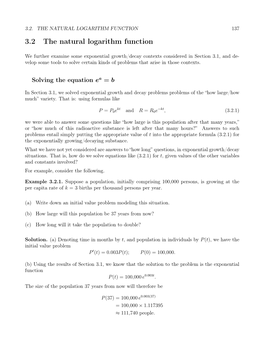 Section 3.2. the Natural Logarithm Function