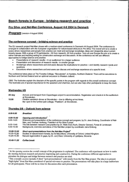 Beech Forests in Europe • Bridging Research and Practice