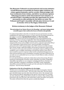 The Monsanto Tribunal Is an International Civil Society Initiative to Hold Monsanto Accountable for Human Rights Violations, Fo