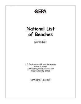 National List of Beaches 2004 (PDF)