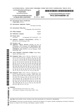 WO 2019/048500 Al 14 March 2019 (14.03.2019) W 1P O PCT