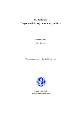 Exponential-Polynomial Equations