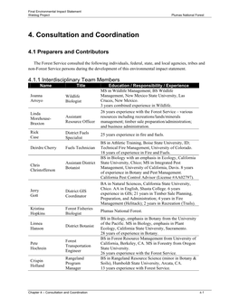 4. Consultation and Coordination