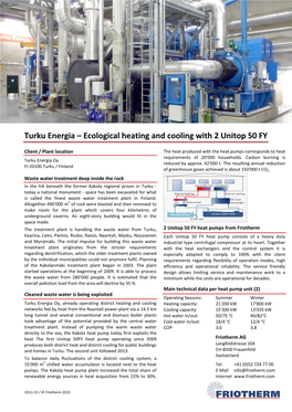 Turku Energia – Ecological Heating and Cooling with 2 Unitop 50 FY