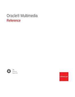 Oracle® Multimedia Reference