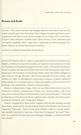 Fernando Pessoa As English Reader and Writer