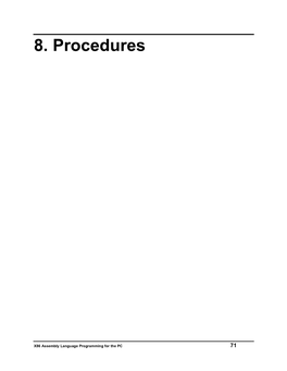 8. Procedures