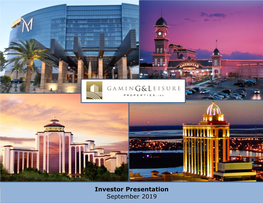 GLPI Investor Presentation September 2019