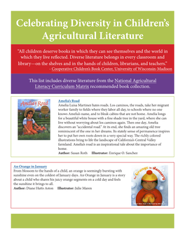 Celebrating Diversity in Children's Agricultural Literature