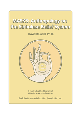 Masks — Anthropology on the Sinhalese Belief System