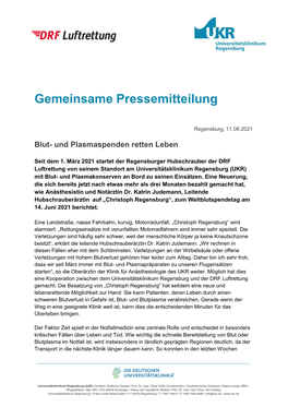 Gemeinsame Pressemitteilung