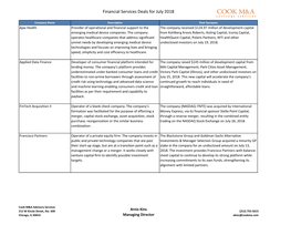 Financial Services Deals for July 2018