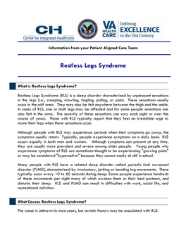 Restless Legs Syndrome