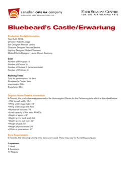 Bluebeard's Castle/Erwartung