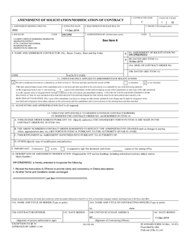 Amendment of Solicitation/Modification of Contract J 1 32 2