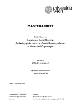 Analysing Spatial Patterns of Social Housing Schemes in Vienna and Copenhagen