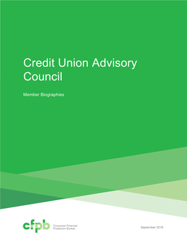 Credit Union Advisory Council