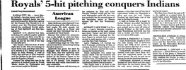 Pitching Conquers Indians