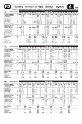 R3 Nürnberg - Hersbruck (Re Pegn) - Neuhaus - Bayreuth 860 DB Regio AG - Regio Franken; Hinterm Bahnhof 33; 90459 Nürnberg; Tel