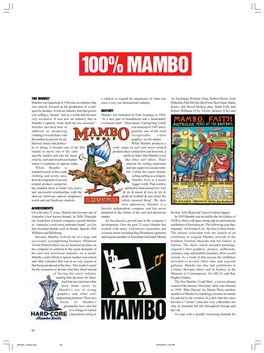 THE MARKET Mambo Was Launched in 1984 Into An