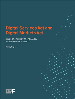 Digital Services Act and Digital Markets Act