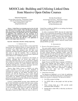 Building and Utilizing Linked Data from Massive Open Online Courses