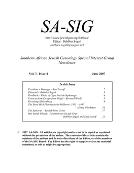 SA-SIG-Newsletter June 2005