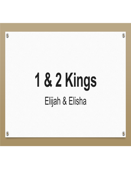 Elijah & Elisha