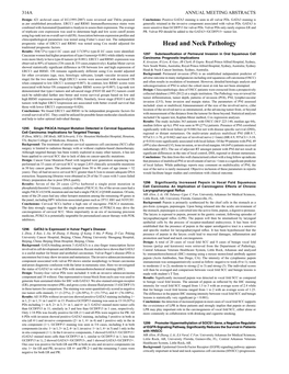 Head and Neck Pathology Traditional Prognostic Factors