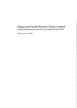 Stagecoach South Western Trains Limited Financial Statements 2011